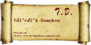 Török Domokos névjegykártya