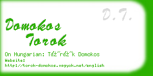 domokos torok business card