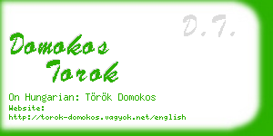 domokos torok business card